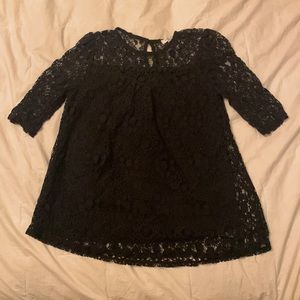 black lace top from monteau los angeles size large